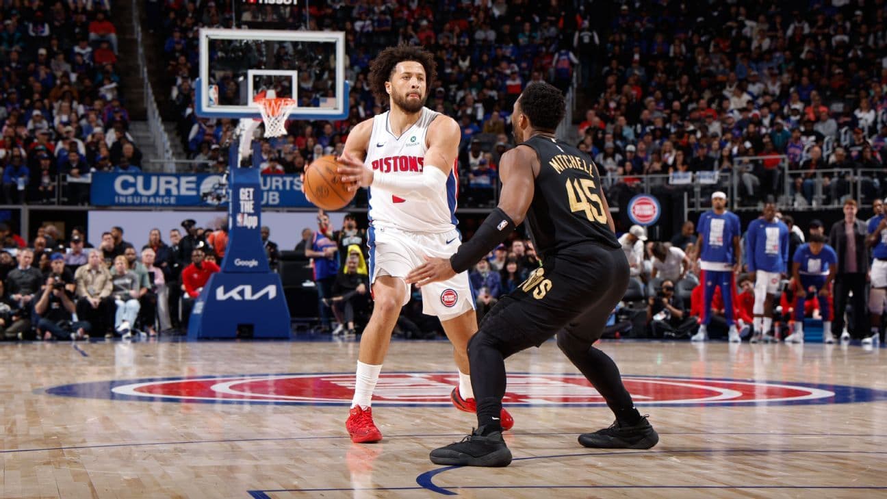 Cunningham, Pistons pull away, take G2 vs. Cavs