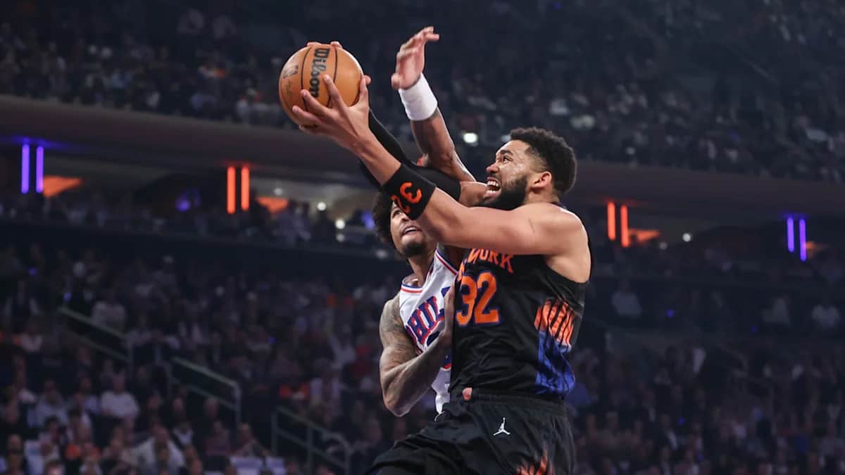 Knicks overcome poor shooting, foul trouble to beat 76ers 108-102 in Game 2